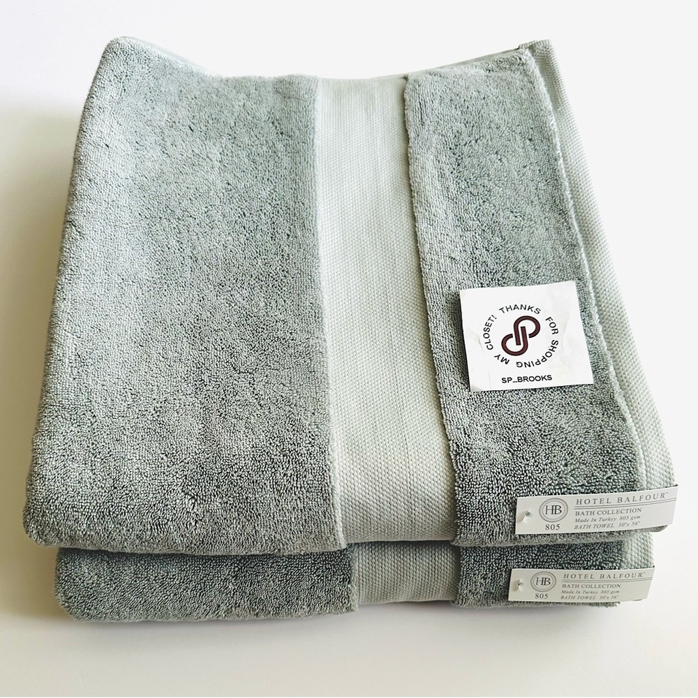 🎁2PC Hotel Balfour Bath Towel Set - Magnetgry - 805 gsm - Made in Turkey